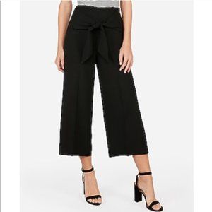 Express Super high waisted knot / belted cropped culottes